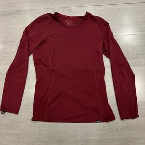 Patagonia Thermal Weight Capilene Baselayer Polartec Womens M Red Long Sleeve